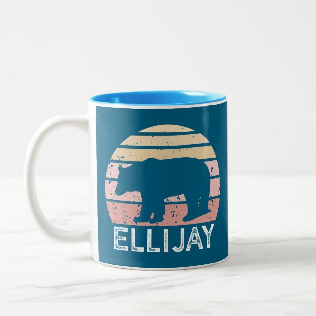 Taza Bicolor Ellijay Georgia Retro Bear (Izquierda)