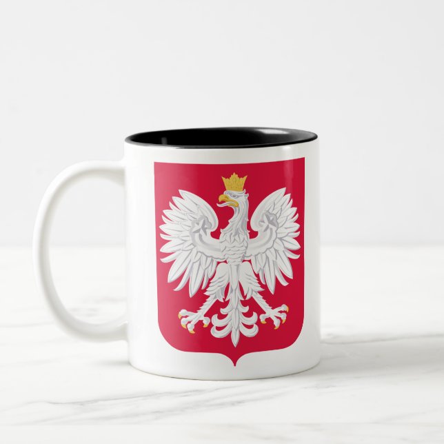 Taza Bicolor emblema de polonia (Izquierda)