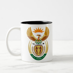 Taza Bicolor emblema de Sudáfrica