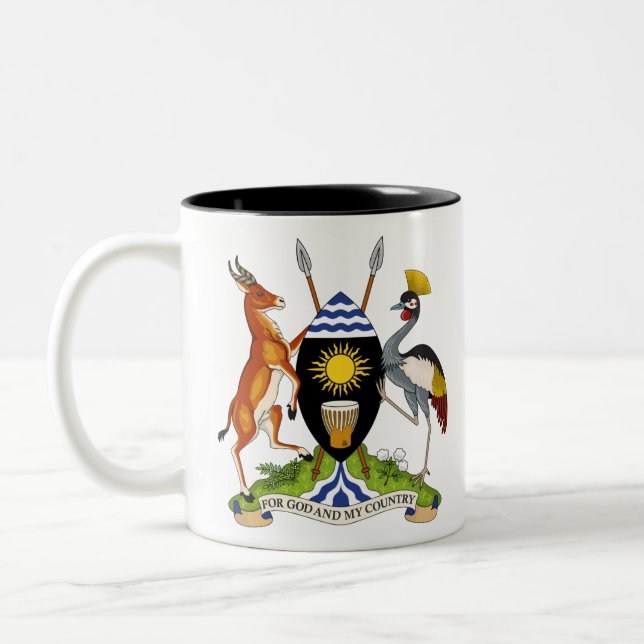Taza Bicolor emblema de uganda (Izquierda)