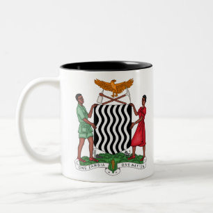 Taza Bicolor emblema de Zambia