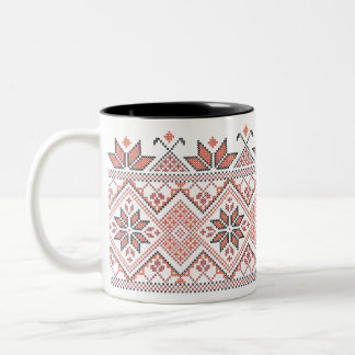 Taza Bicolor Embrodería árabe tatreez jordana palestina
