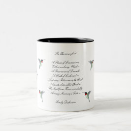Taza Bicolor Emily Dickinson Hummingbird