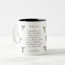 Taza Bicolor Emily Dickinson Hummingbird