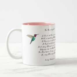 Taza Bicolor Emily Dickinson Hummingbird