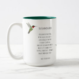 Taza Bicolor Emily Dickinson Hummingbird