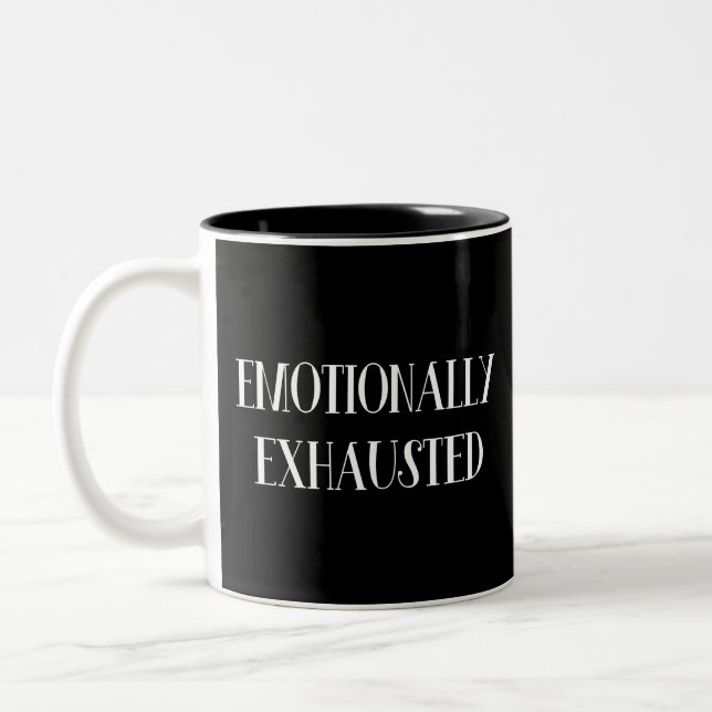 Taza Bicolor Emocionalmente agotada (Izquierda)