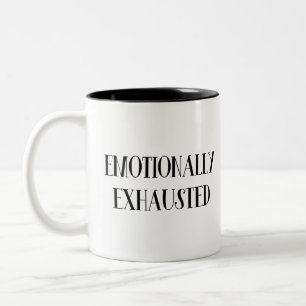 Taza Bicolor Emocionalmente agotada