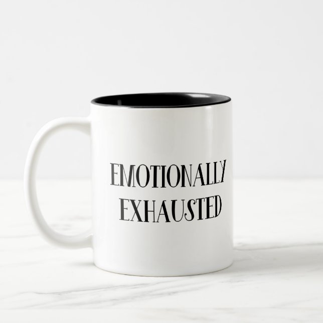 Taza Bicolor Emocionalmente agotada (Izquierda)