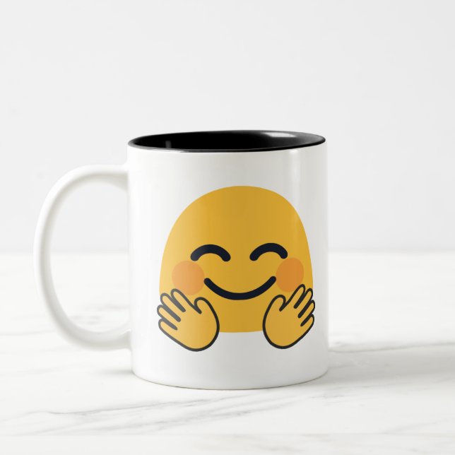 Taza Bicolor Emoji de abrazo (Izquierda)