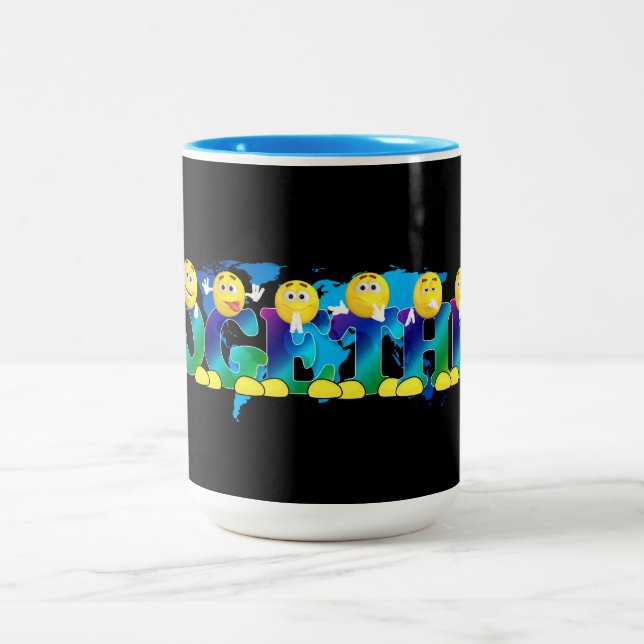 Taza Bicolor Emojis Juntos (Centro)