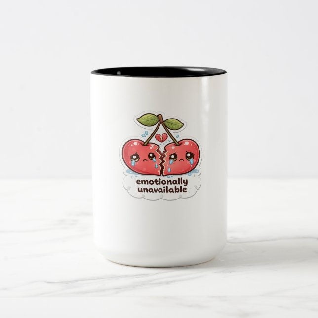 Taza Bicolor Emotionally Red Cherry Mugs (Centro)