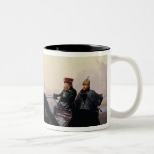 Taza Bicolor Emperador Nicolás I que conduce en un trineo