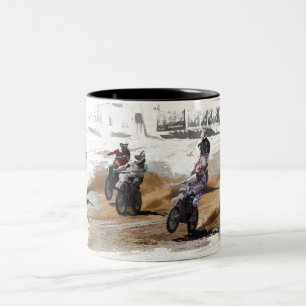 Taza Bicolor ¡Empezando fuerte! - Motocross Racers
