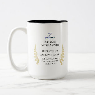Taza Bicolor Empleado Personalizado del Mes 15oz Corporativo 