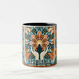 Taza Bicolor Empoderamiento empieza dentro de ti