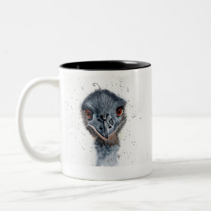 Taza Bicolor Emu sobre tazón de café
