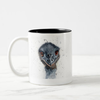 Taza Bicolor Emu sobre tazón de café