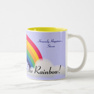 Taza Bicolor ¡En alguna parte sobre el arco iris! -