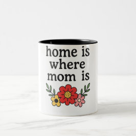 Taza Bicolor En Casa Es Donde Mamá Está