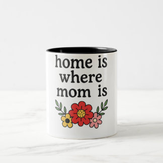 Taza Bicolor En Casa Es Donde Mamá Está