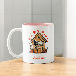 Taza Bicolor En Casa Es Donde Mamá Está | Día de la Madre Senti