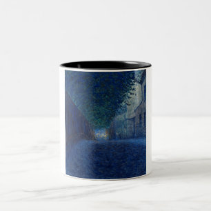 Taza Bicolor En Dusk (Paisaje nocturno) (Escena nocturna)