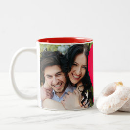 Taza Bicolor en foto del personalizado del amor