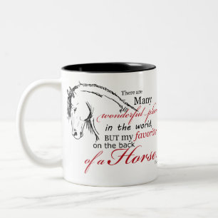 Taza Bicolor En la parte trasera de un caballo