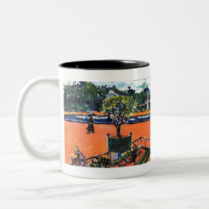 Taza Bicolor En los jardines de Luxemburgo, por Henry Lyman Say