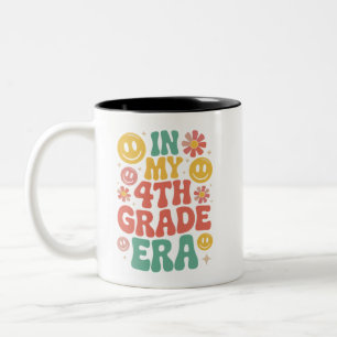 Taza Bicolor En Mi Era De Cuarto Grado Retro 4to Grado Regreso