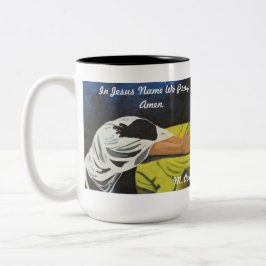 Taza Bicolor En Nombre De Jesús Oramos, Amén.