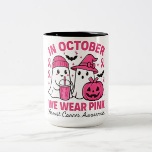 Taza Bicolor En octubre llevamos puesto un anticipo de cáncer d