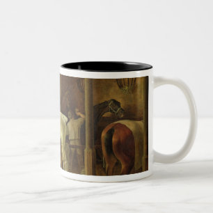 Taza Bicolor En un establo