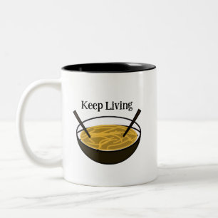 Taza Bicolor En vivo – Diseño de dibujos animados positivo y li