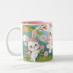 Taza Bicolor Encantador diseño de la celebración de Pascua