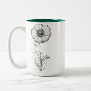 Taza Bicolor Encantador Mug de dos tonos de 15 oz con contorno 