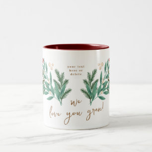 Taza Bicolor Encantadora Elegancia Clásica Navidad Vacaciones