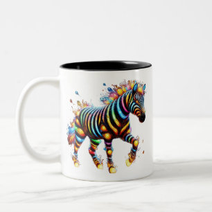 Taza Bicolor Encanto de cebra sorprendente