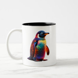 Taza Bicolor Encanto pingüino luminoso