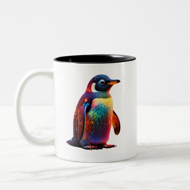Taza Bicolor Encanto pingüino luminoso (Izquierda)