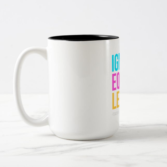 Taza Bicolor encender, equipar, liderar   (Izquierda)