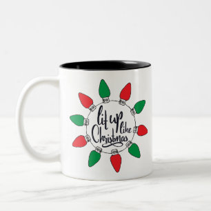Taza Bicolor Encendido como Navidades