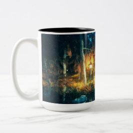 Taza Bicolor Enchanted Forest Night Mug
