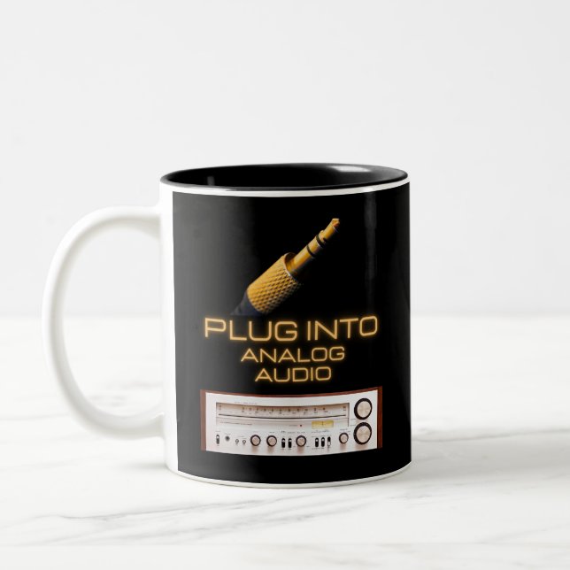 Taza Bicolor Enchufe en audiófilos analógicos de audio (Izquierda)