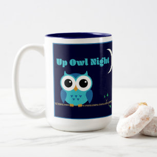Taza Bicolor Encima de noche del búho