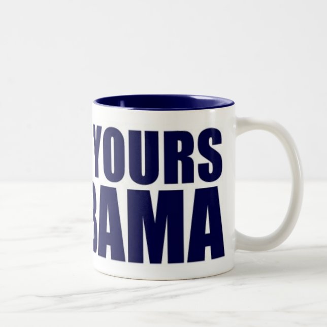 Taza Bicolor Encima el suyo Obama (Derecha)