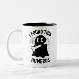 Taza Bicolor Encontré este fantasma de Halloween Húmero