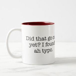 Taza Bicolor Encontré un error tipográfico