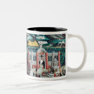 Taza Bicolor Encuentro en el campo del paño del oro